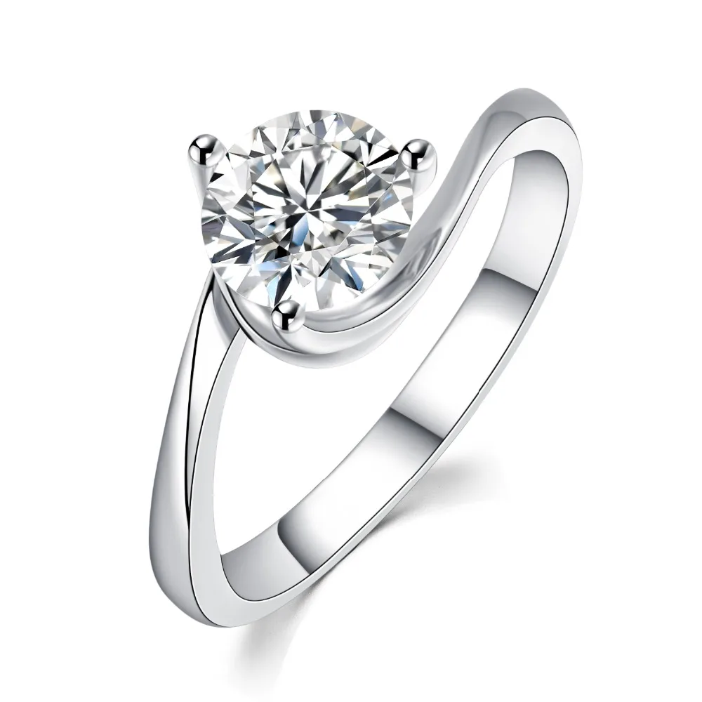 Женское Обручальное кольцо с муассанитами GH 6 5 мм/1CT | Украшения и аксессуары