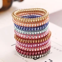 10pcslot new multicolor telephone cord women headwear elastic rubber bands girls gum ponytail holders hair accessories 5cm