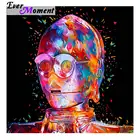 Когда-нибудь момент алмазов картина красочные робот полная квадратная дрель вышивка крестом Стразы Алмазная вышивка ручной работы S2F987