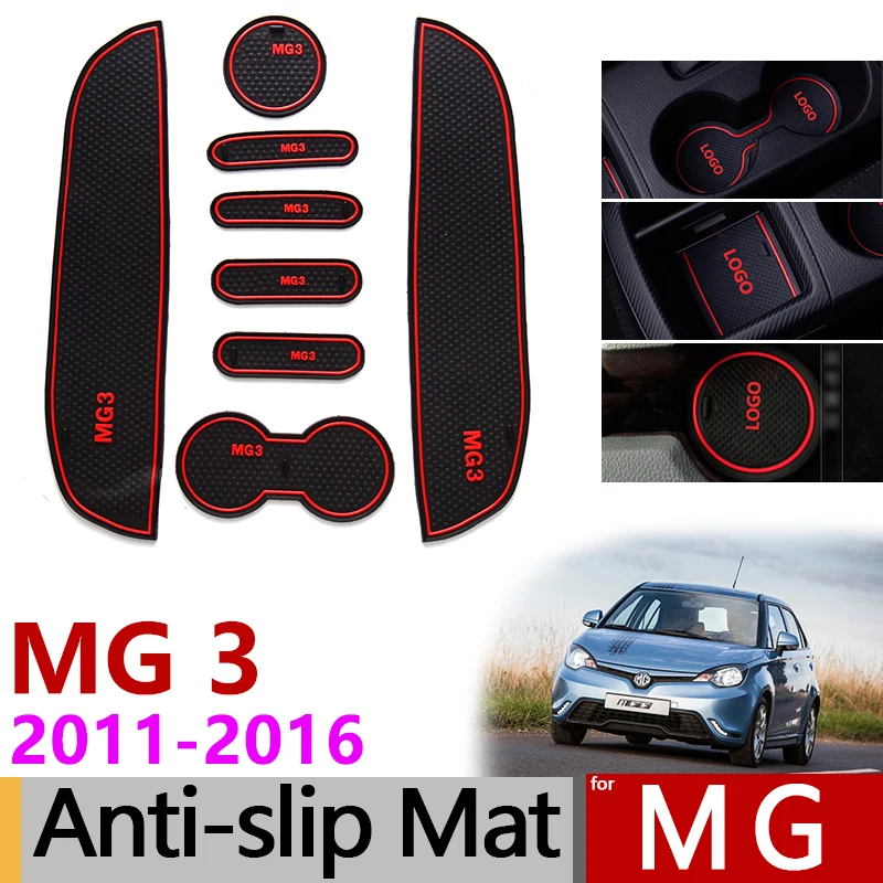 

Anti-Slip Rubber Gate Slot Mat Cup Mats for MG 3 2011-2016 MG3 8pcs Internal Accessories Stickers 2011 2012 2013 2014 2015 2016