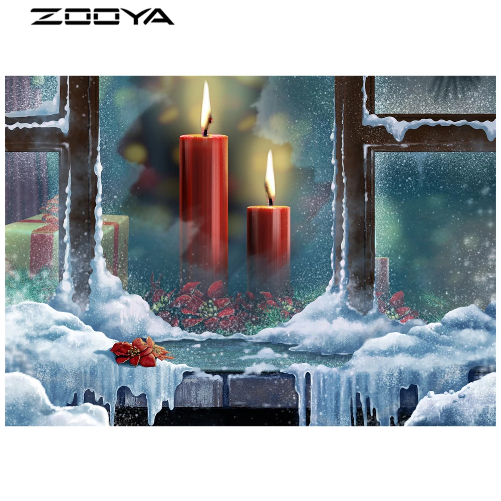 ZOOYA Алмазная картина 3D DIY рождественская вышивка фотографии по номерам красная