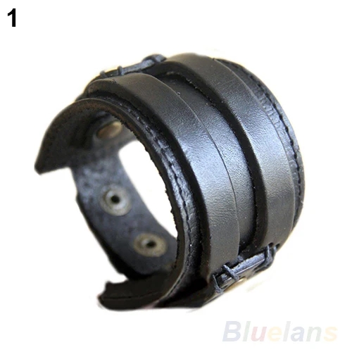 Мужской Ретро Браслет из натуральной кожи с пряжкой браслет на запястье 09AU|wristband