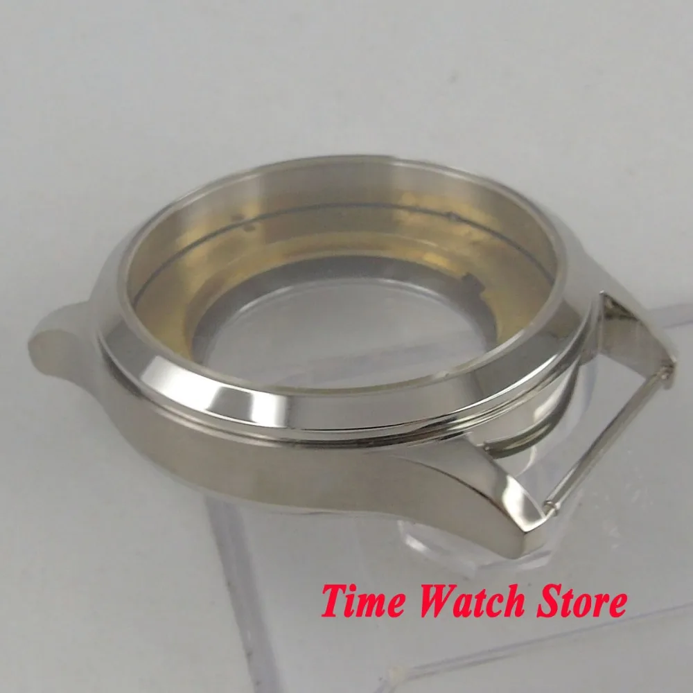 Полированный чехол для часов 42 мм из нержавеющей стали 316L сапфировое стекло