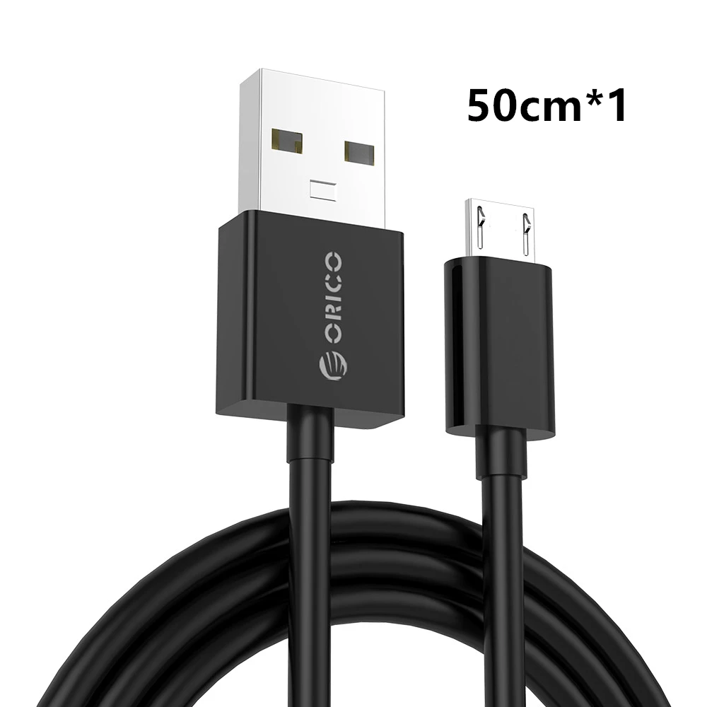 ORICO Micro USB кабель для быстрой зарядки и синхронизации данных 3 а максимальный ток для мобильных телефонов Android samsung Galaxy S6 S4 S3 LG htc sony - Цвет: ADC-05-V2-BK