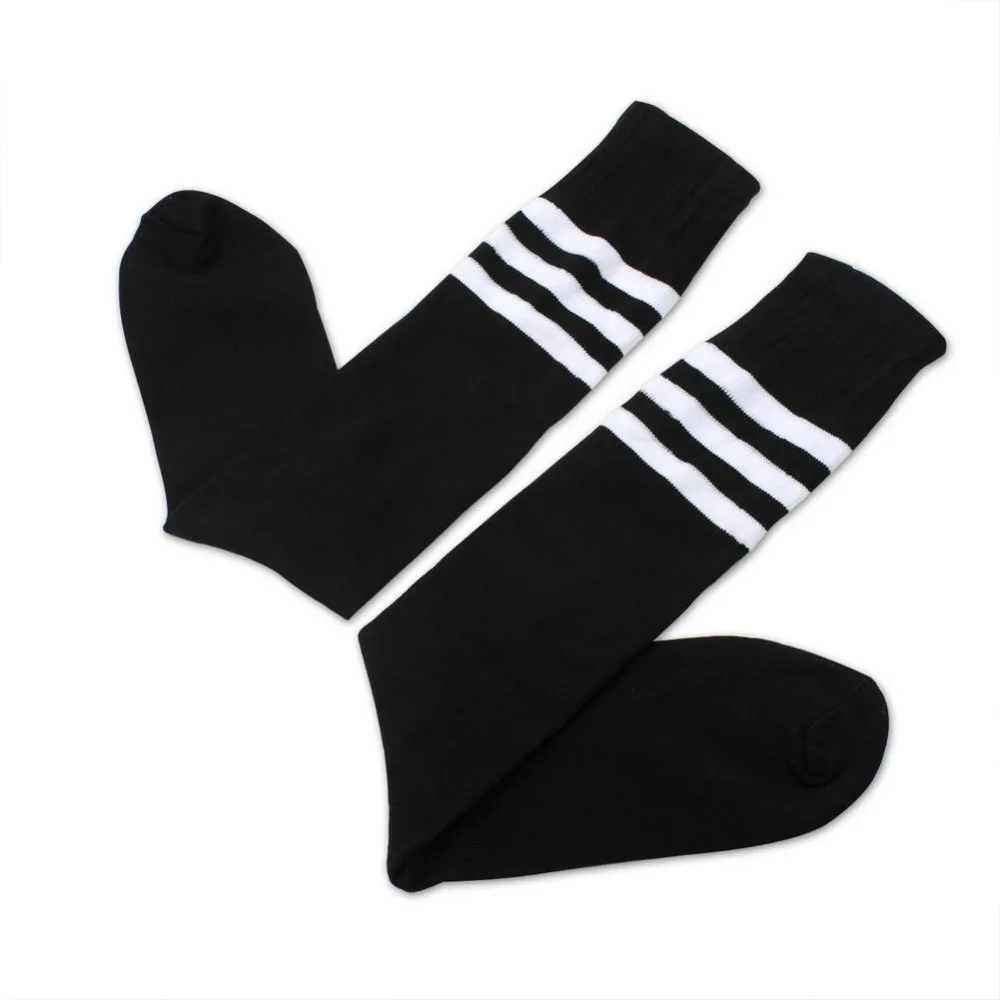 Носки мужские/женские длинные в полоску повседневные Черные бейсбольные