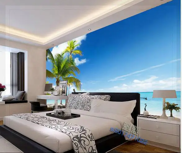 Wallpaper Aerial views of the beach mural wallpaper wall paper papel de parede stickers wallpaper2015972 pl | Обустройство дома