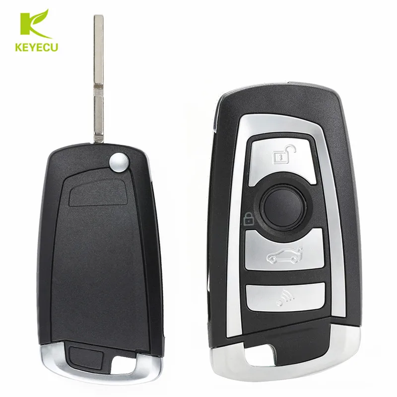 KEYECU 4 Button EWS Modified Flip Remote Key 315MHZ /433MHZ With 7935AA ID44 Chip HU58 for BMW 3 5 7 8 X3 X5 Z3 Z4 Series LX8FZV |