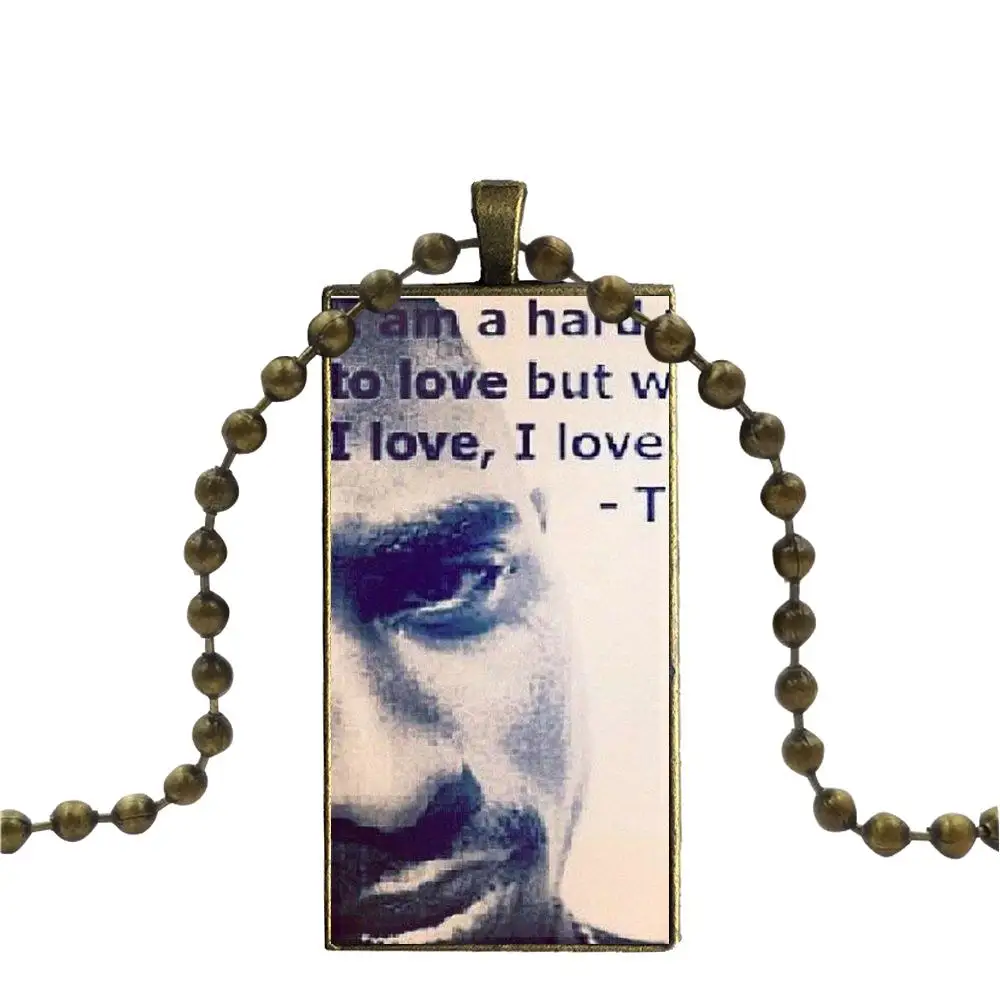 2pac All Eyez On Me Дизайн Модные Винтажные стеклянные женские прямоугольные ожерелья