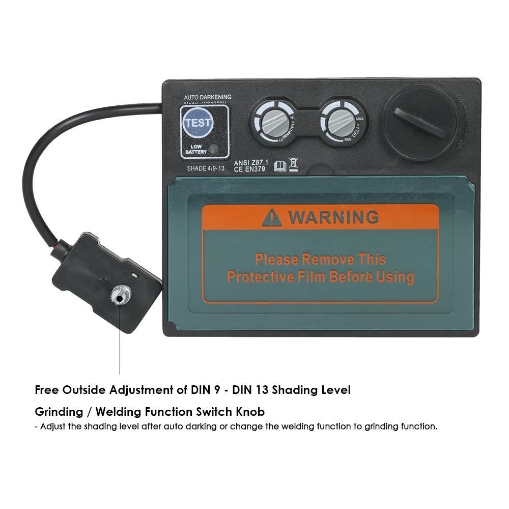 Solar Energy Auto Darkening Welding Helmet Lens Mask welder Cap Grinding Filter Shade Goggles for Soldering | Инструменты
