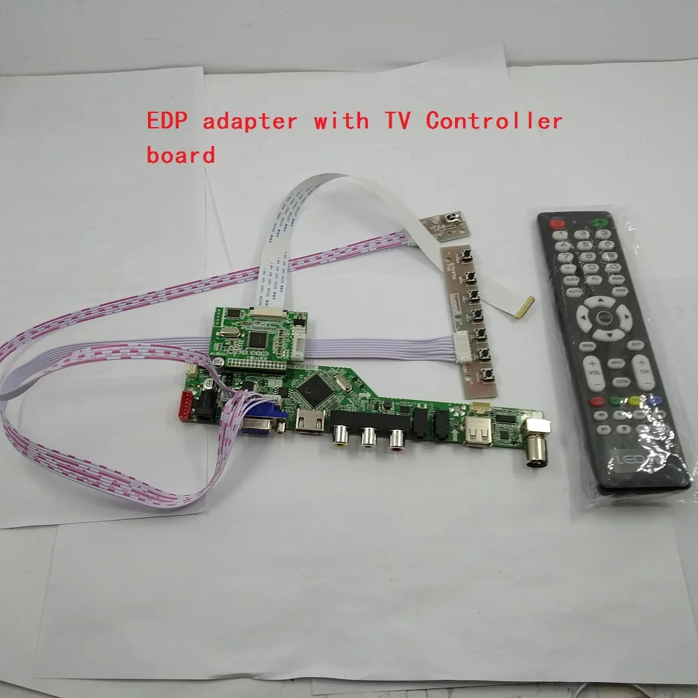Светодиодный AV EDP адаптер Комплект ТВ контроллер плата VGA LCD HDMI совместимый для