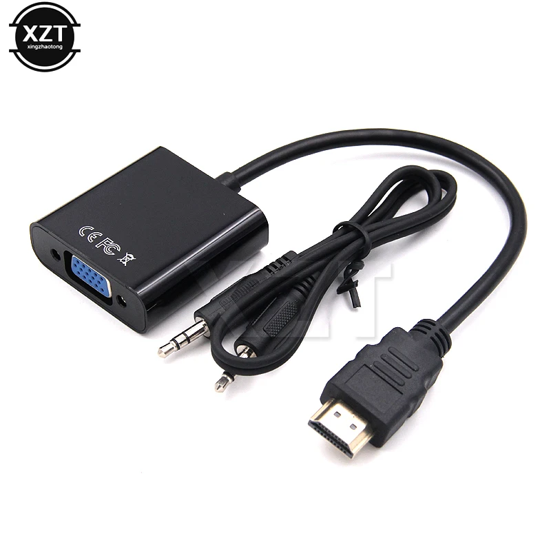 Горячая Распродажа HDMI совместимый видеоадаптер VGA штекер гнездо HD ТВ монитор тв