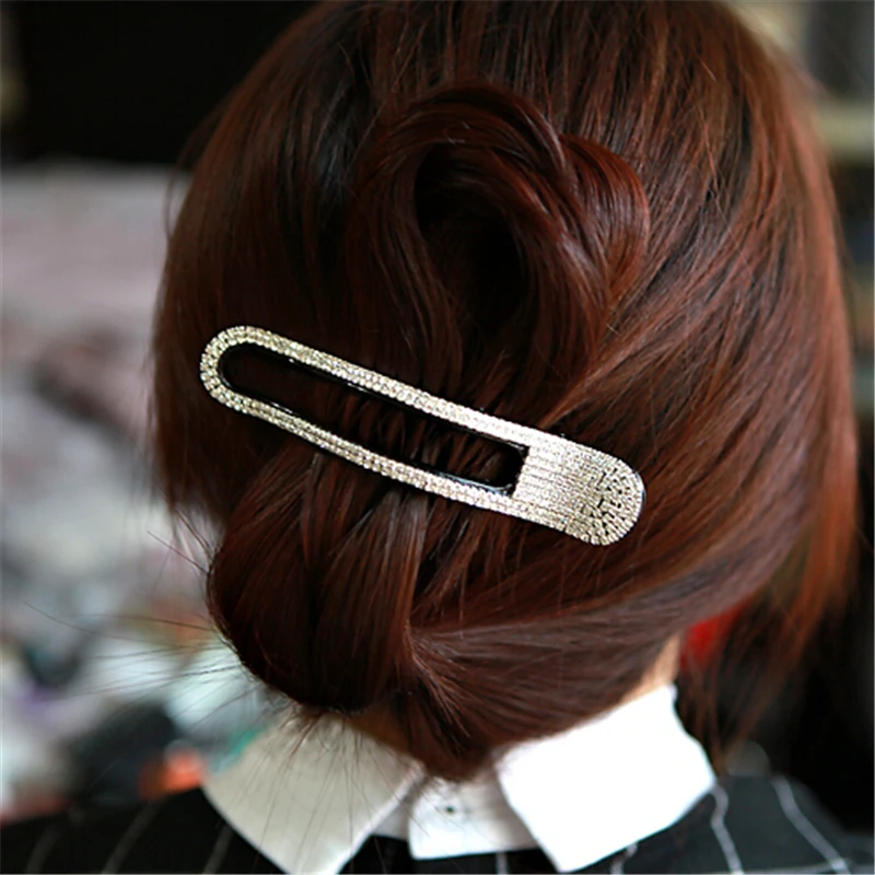 2018 высокое качество большие роскошные полностью хрустальные заколки Элегантные Заколки для волос женщин