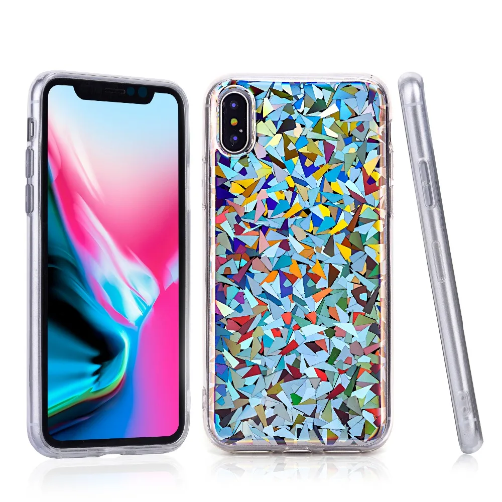 Роскошный лазерный Мягкий силиконовый чехол для телефона iphone 11 pro max, чехол для iphone XS MAX, чехол X XR 6 6S 7 8 Plus