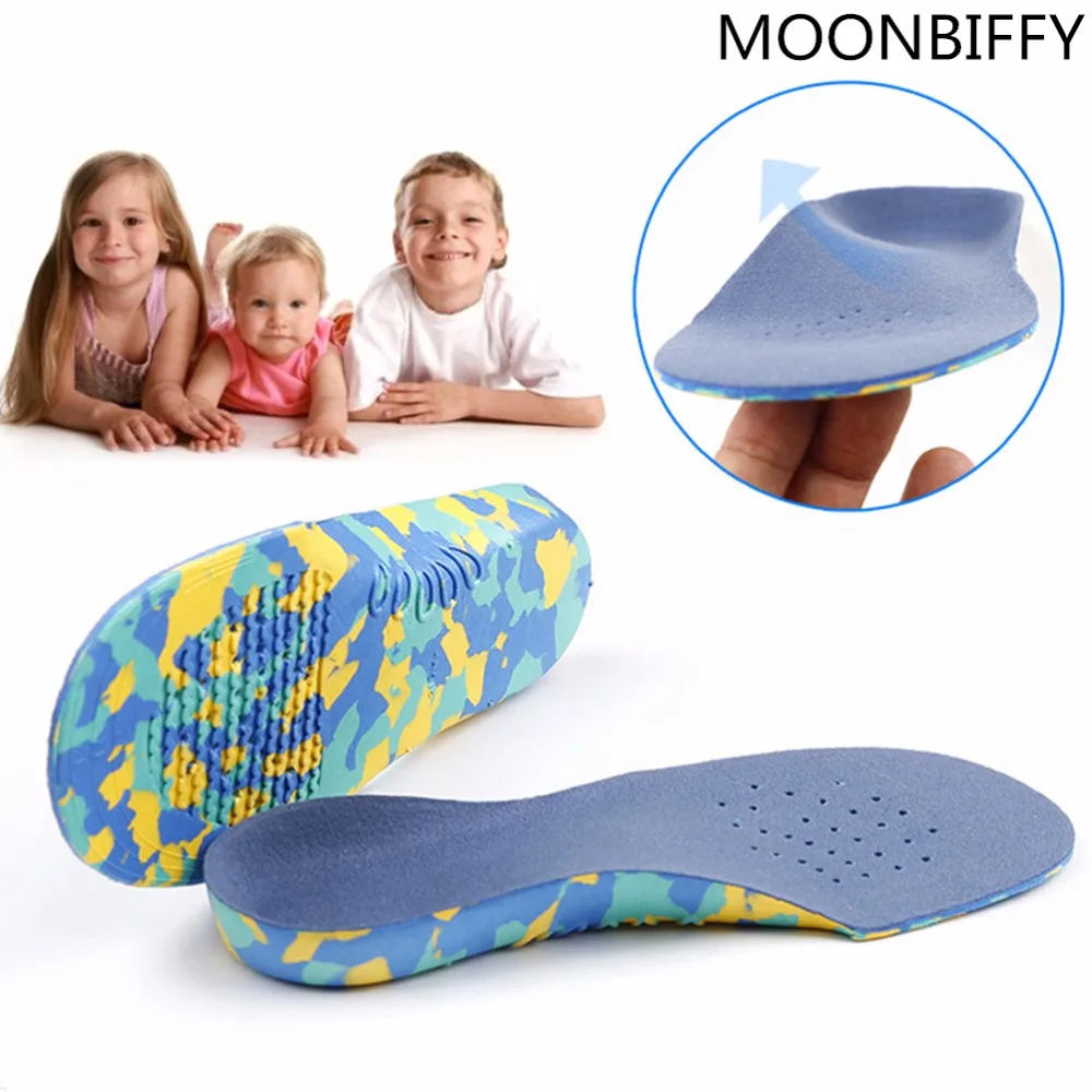 Moonbiffy 3D ортопедические стельки плоские ноги для детей и стелька поддержки свода X