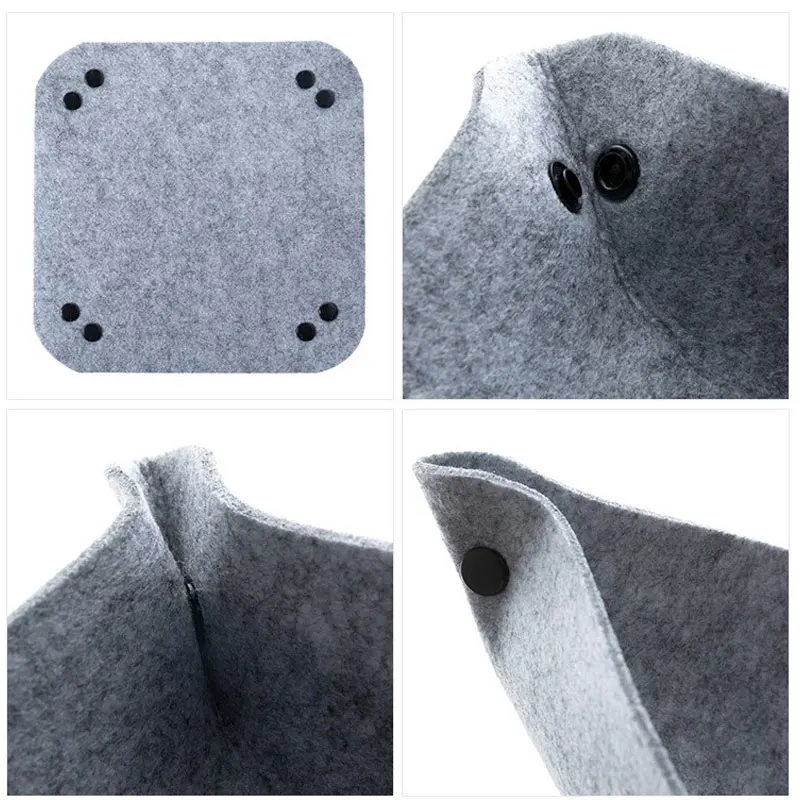 

25cm Novelty Felt Desk And School Stationery Storage MiNi Jewelry Cosmetics Storage Simple Desktop Decoration Sundries Tray 2019