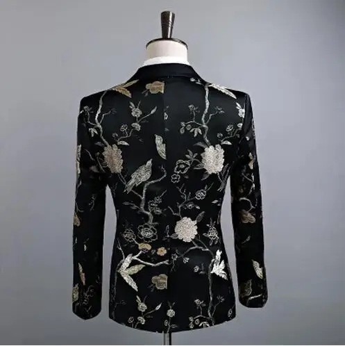 Новое поступление! Мужская одежда тонкий костюм с цветами пальто модный мужской