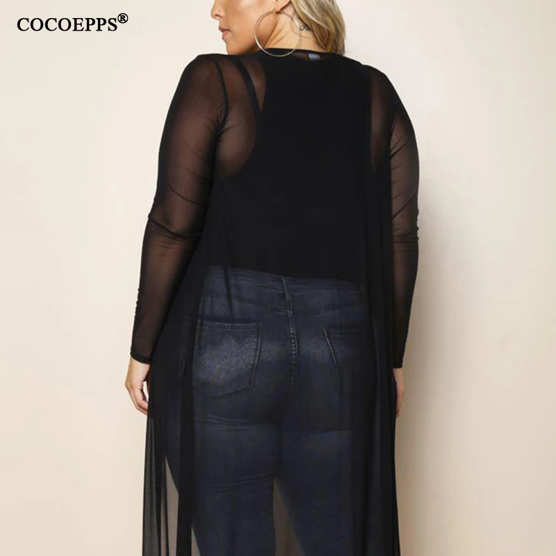 3XL плюс размер зимние х длинные шифоновые пальто модные черные женские с длинным