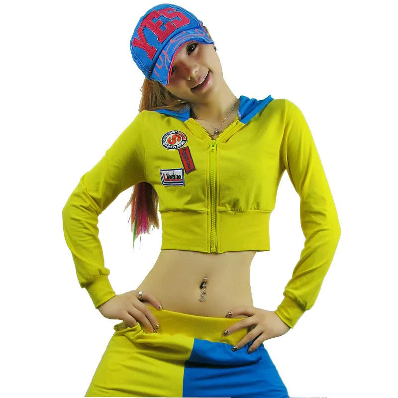 Высокое качество 2019 танцы хип хоп Street Dance Женский короткое пальто джаз