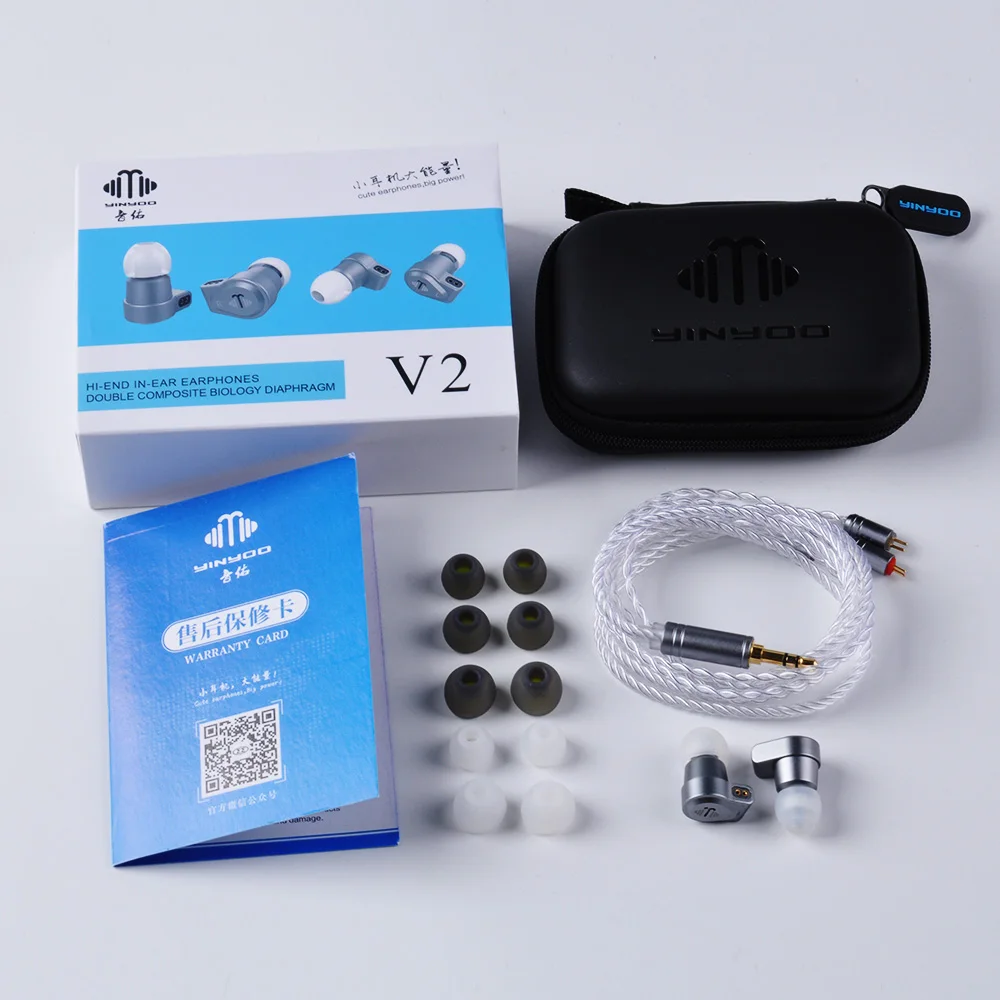 Yinyoo V2 версия 3(Final настройки) High End импорт usa двойной диафрагмы 1DD Динамический драйвер в ухо наушники Hi-Fi наушники-вкладыши