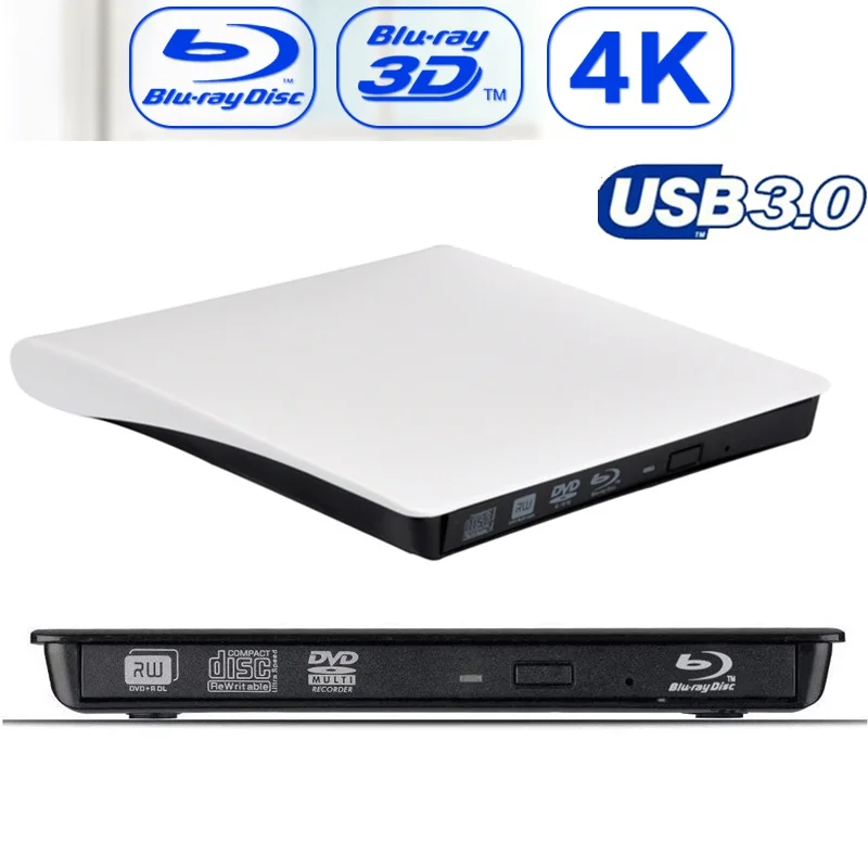 Maikou USB3.0 4K Bluray рекордер Внешний оптический привод 3D плеер BD-RE записывающее устройство DVD+/-RW DVD-RAM для Asus samsung acer