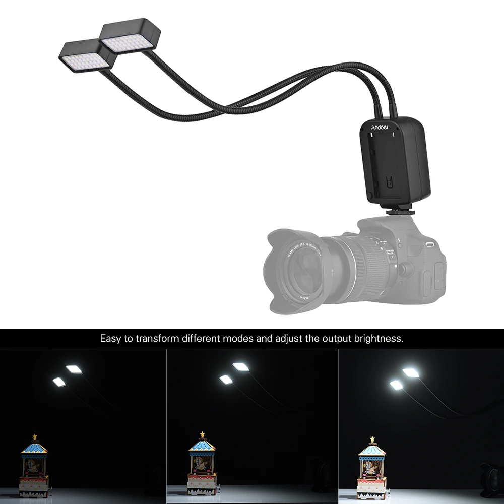 Andore GN15 светильник для макросъемки Speedlite с гибким металлическим шлангом регулируемый угол для Canon Nikon sony Fujifilm DSLR камеры
