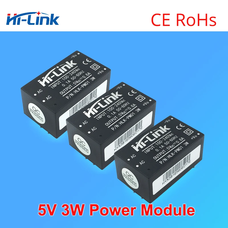 Free shipping 25 pcs/lot AC-DC 220V to 5V power supply module  HLK-PM01 input/output power supply module