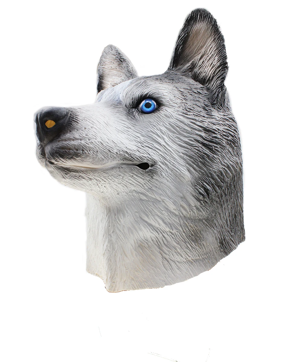 Резиновая маска животного страшная латексная лягушки льва панды волка единорога