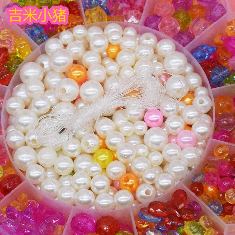 2019 Хрустальные Бусины игрушки для детей Подарочная коробка девочек шнуровка