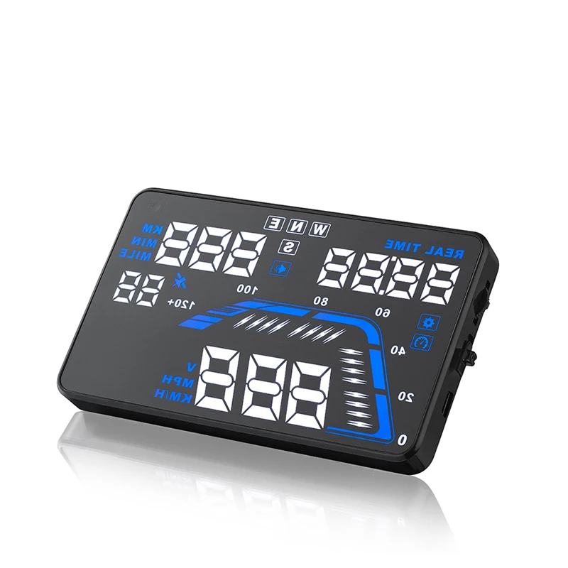 JUEFAN Q7 GPS HUD Дисплей на лобовое стекло автомобильный проектор скорости gps Спидометр