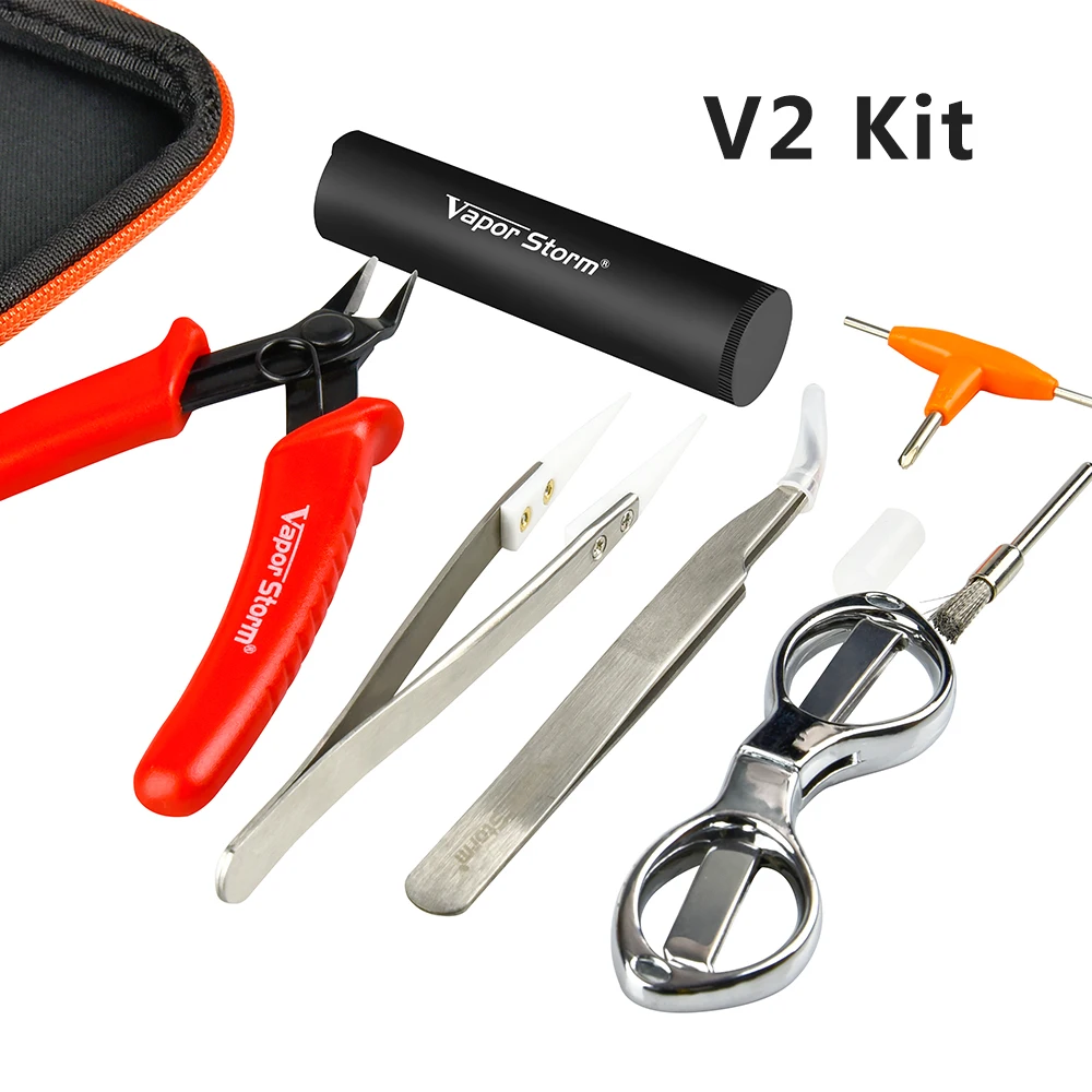Vapor Storm Vape Diy Инструменты v2 комплект плоскогубцы обновленная катушка джиг Пинцет