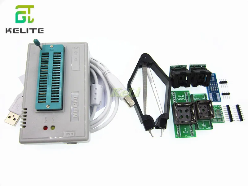 Универсальный программатор MiniPro TL866II Plus Prgrammer USB/программа Bios + 7 шт. адаптеров без