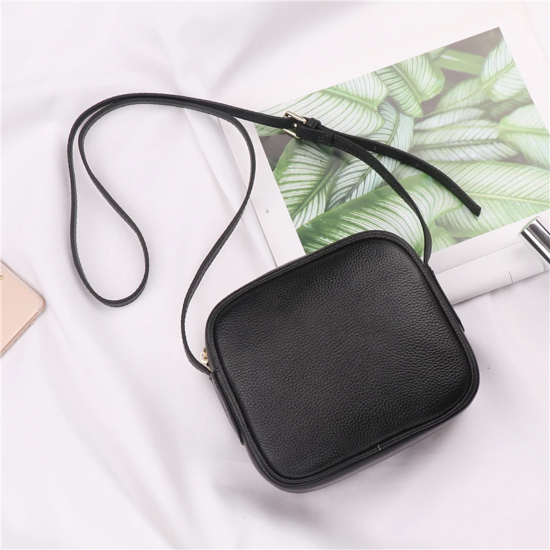 

Lizilian 2021 new small bag female cowhide diagonal shoulder bag leather handbag Korean version of the wild small square bag tid