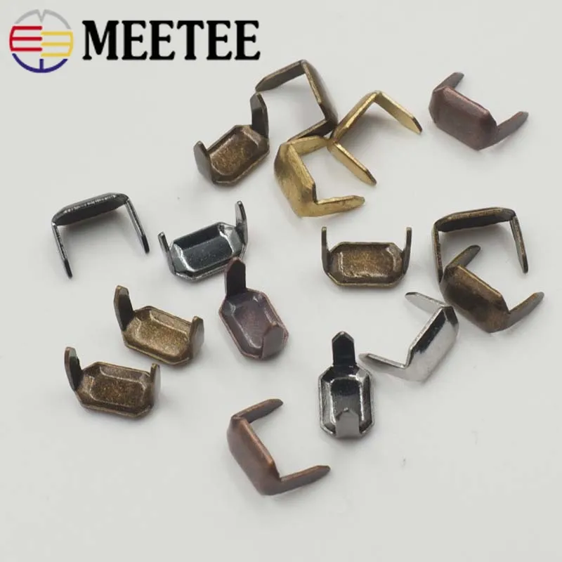 Meetee 8 мм 20/40 шт. металлическое приспособление в когтерезка кольцо Медь Сумочка с