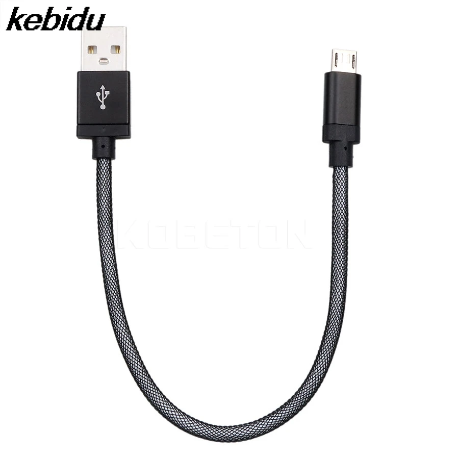 Micro USB кабели kebidu для передачи данных Samsung Xiaomi 22 см быстрая зарядка сетчатый шпагат