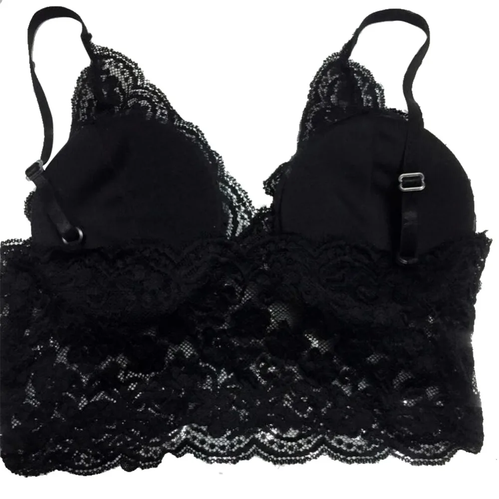 2019 сексуальный женский кружевной Цветочный бюстгальтер без косточек бюстье с V