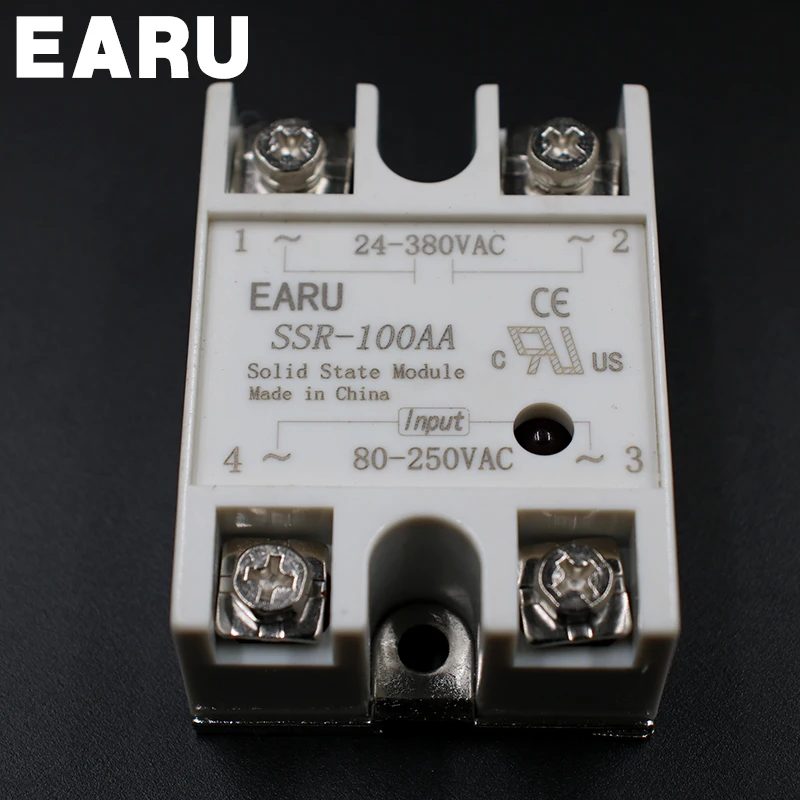 Твердотельный релейный модуль SSR-100A SSR-100 AA SSR 100A 80-250VAC вход на 24-380VAC выход промышленности управления