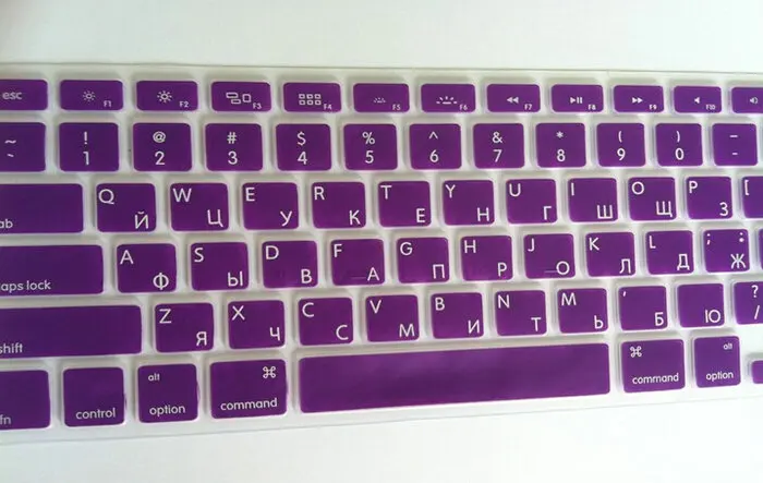 Русская версия США силиконовый мягкий чехол для клавиатуры протектор Mac Book Pro air