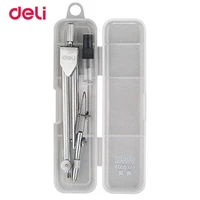 deli compasses stationery drawing tool silver tone metal compasses set math set drafting tools school supplies stationery