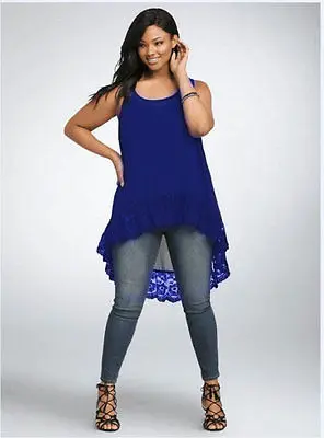 Женская длинная туника на бретельках без рукавов с o образным вырезом Модный