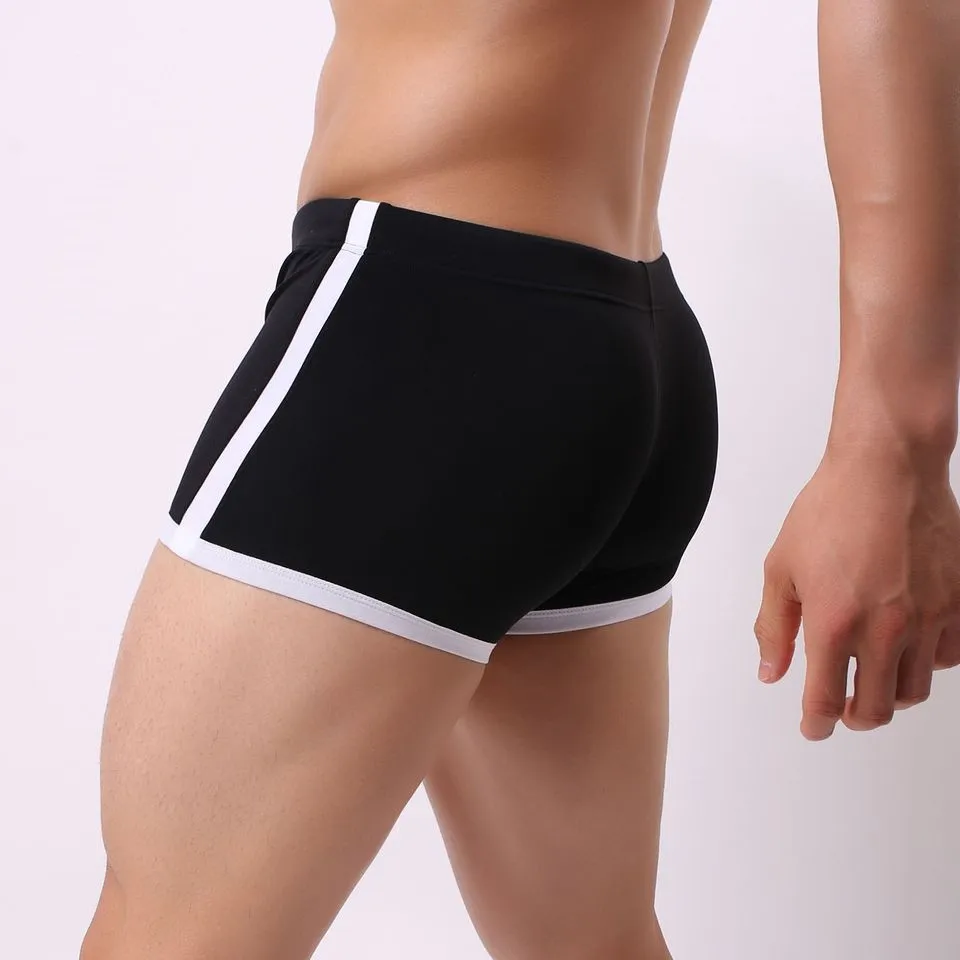 Шорты боксеры мужские для фитнеса пикантное нижнее белье прозрачные плавки