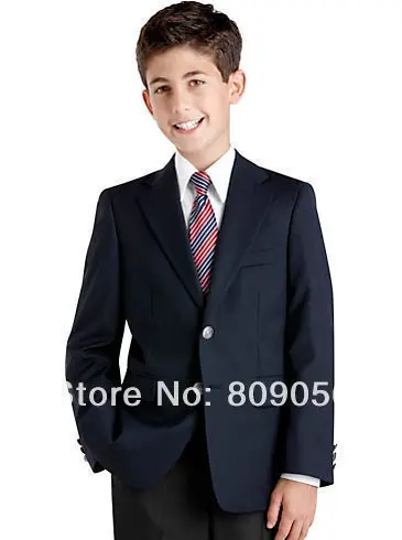 B10(vest+pants+jacket+tie)stylish navy page boy suit Boy Wedding Suit Boys' Formal Occasion Attire Custom made tuxedo | Свадьбы и