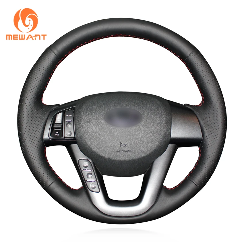 Сшитая вручную черная искусственная кожа MEWANT ручной работы для Kia K5 Optima 2011 2012 2013|car