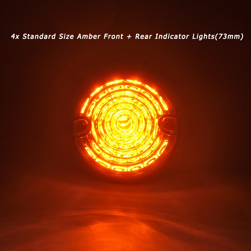 4x73 мм желтая F & R Дымчатая фотосессия для Land Rover Defender 90/110 1983 2016 серии 1 2 2A 3