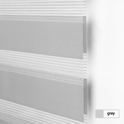 grey Новое поступление моторизованные жалюзи Зебра Рольставни прозрачная ткань трубчатый мотор батареи KM25LE умный дом интеллектуальное управление - Цвет: grey