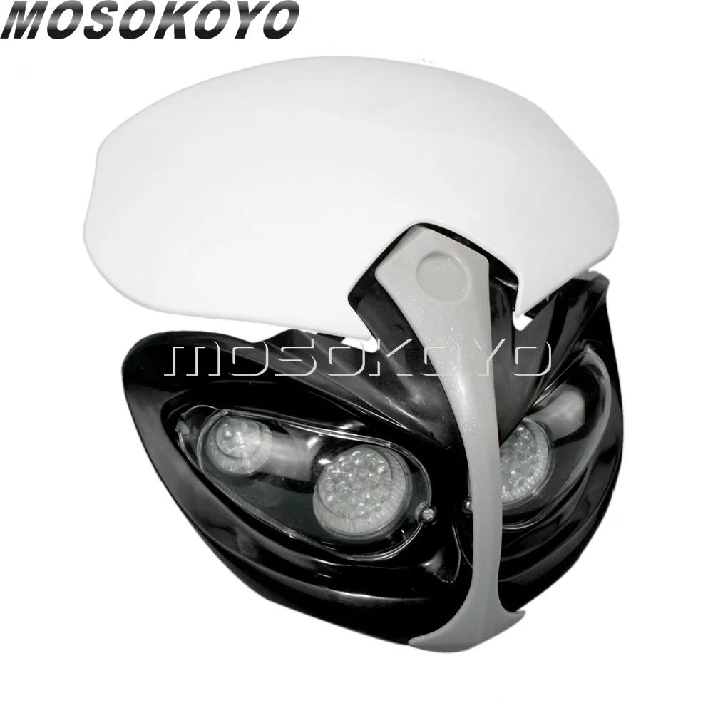 Универсальная белая фара для кроссового мотоцикла Suzuki Yamaha Honda WR 450 250 YZ TTR XR CRF 150 230 |