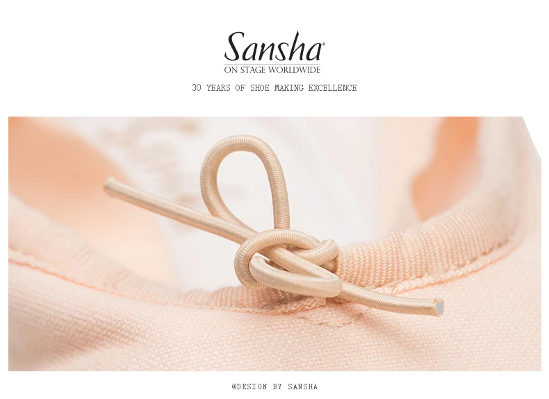 Оригинальная балетная обувь Sansha, розовый холст, верхняя часть, подошва, расширенная танцевальная обувь для начинающих девочек, для детей, для женщин, CP