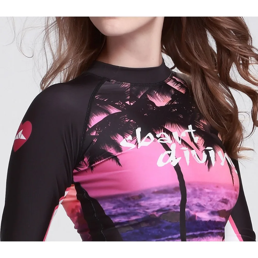 Женская УФ Защита от солнца с длинным рукавом Crew Rashguard 2020 Рашгард цифровая печать