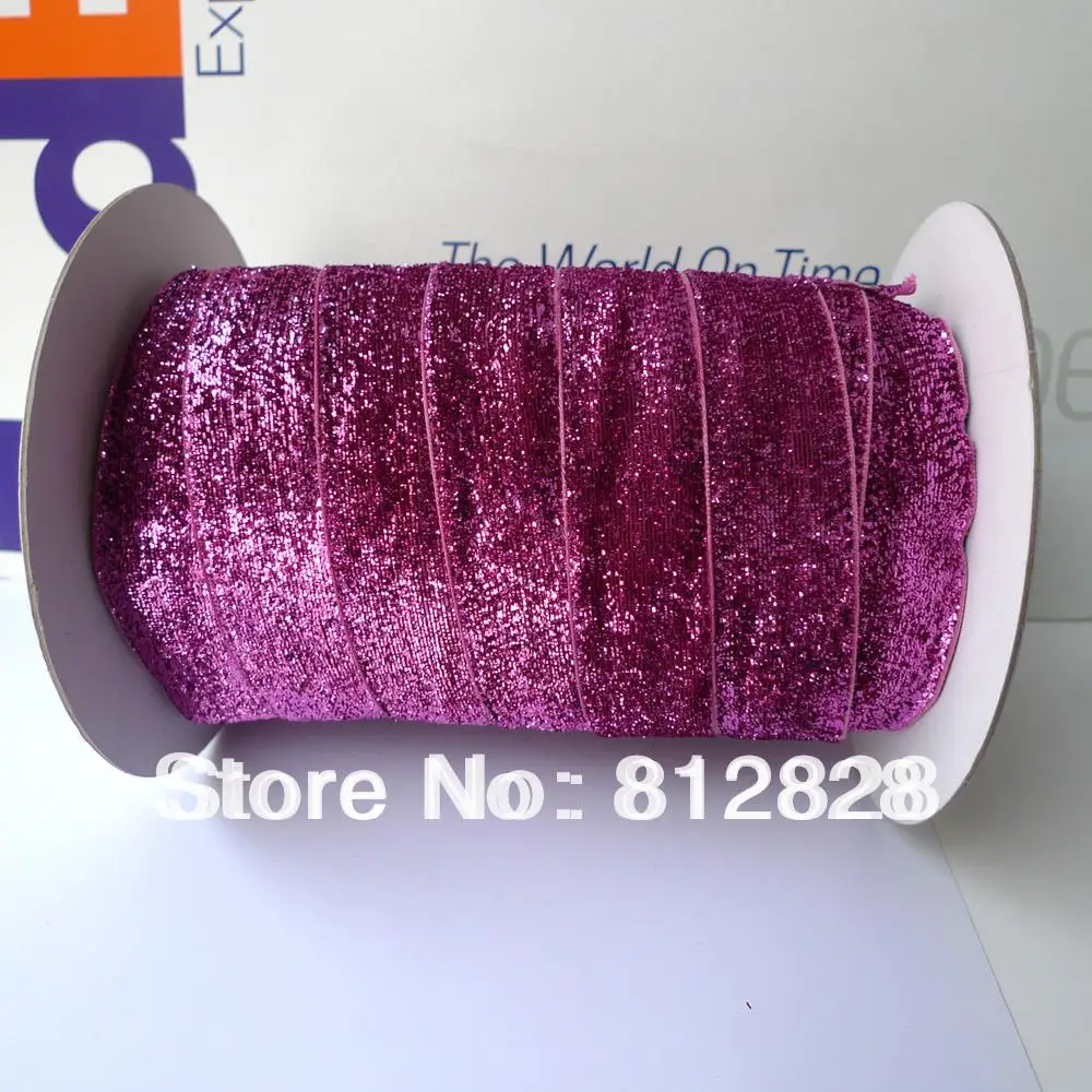 1 'ཕ мм #04 темно розовая металлическая бархатная лента|metallic velvet ribbon|velvet ribbonribbon