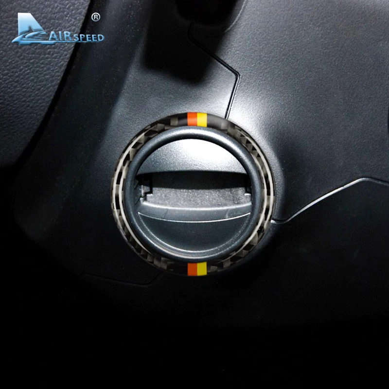 Airspeed for BMW E60 Accessories Sticker Stickers Carbon Fiber Interior Trim Car Ignition Keyhole Ring Cover | Автомобили и