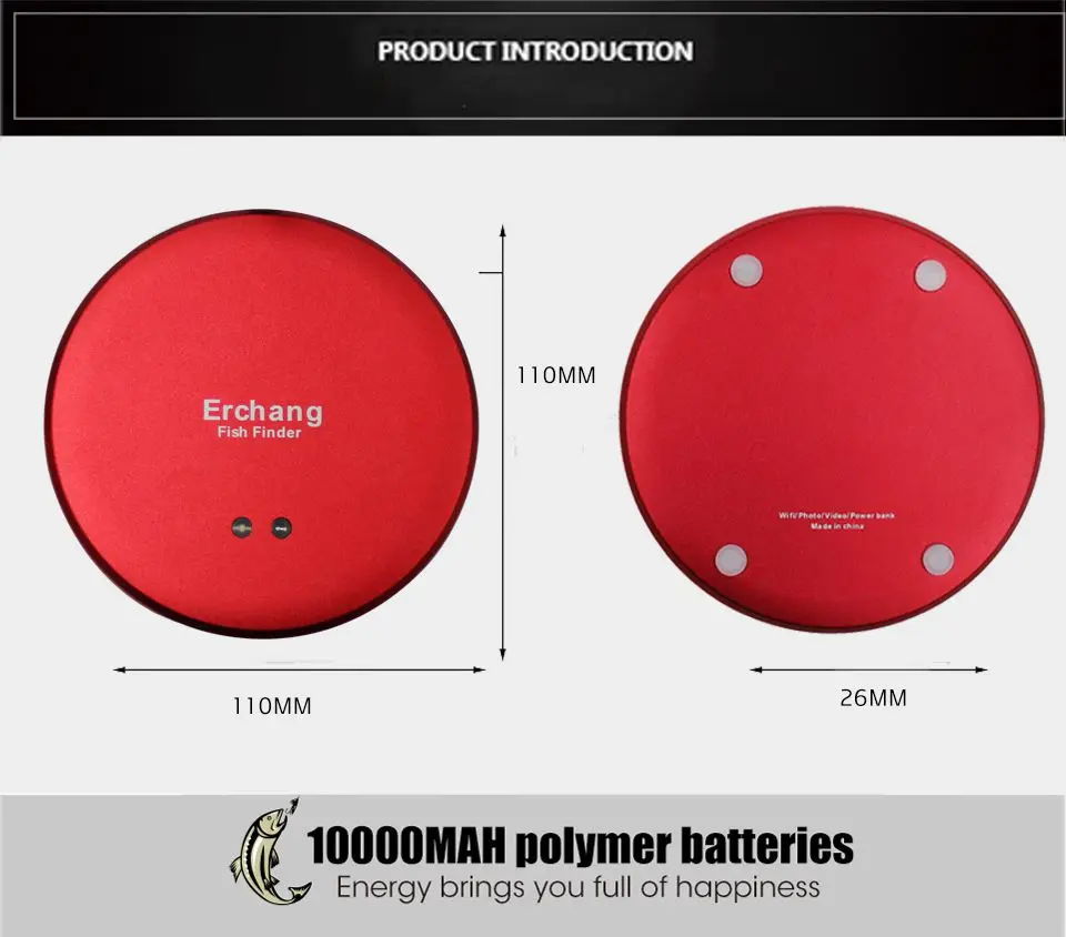 Erchang подводная камера для рыбалки Android wifi искатель рыбы для телефона HD 1000TVL 15m Инфракрасная подводная камера для рыбалки